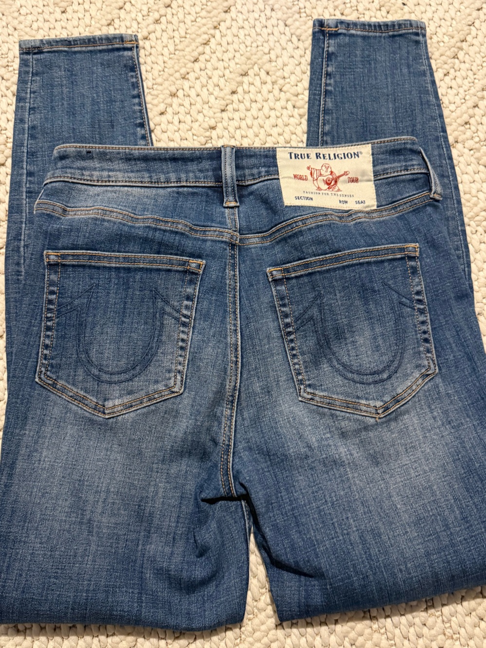NWOT True Religion Halle high rise Distressed Skinny Jeans Denim 28 - Picture 6 of 6